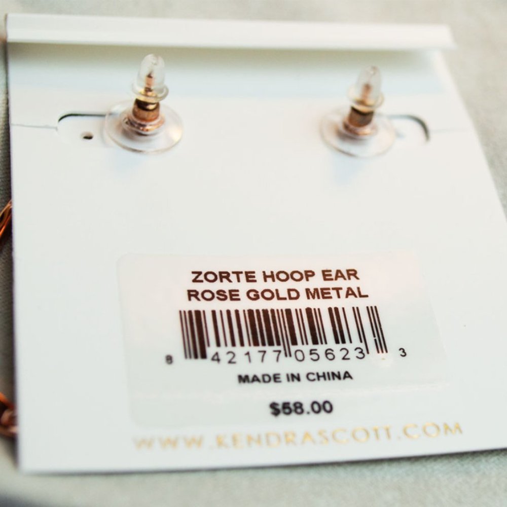Kendra Scott Rose Gold Zorte Open Frame Earrings - Picture 4 of 7